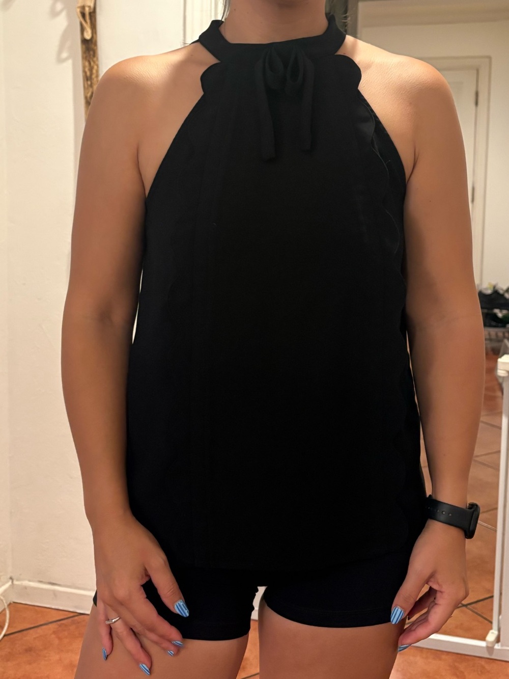Victoria Beckham for target Black Halter Neck Tie-Front Women's Top size XS